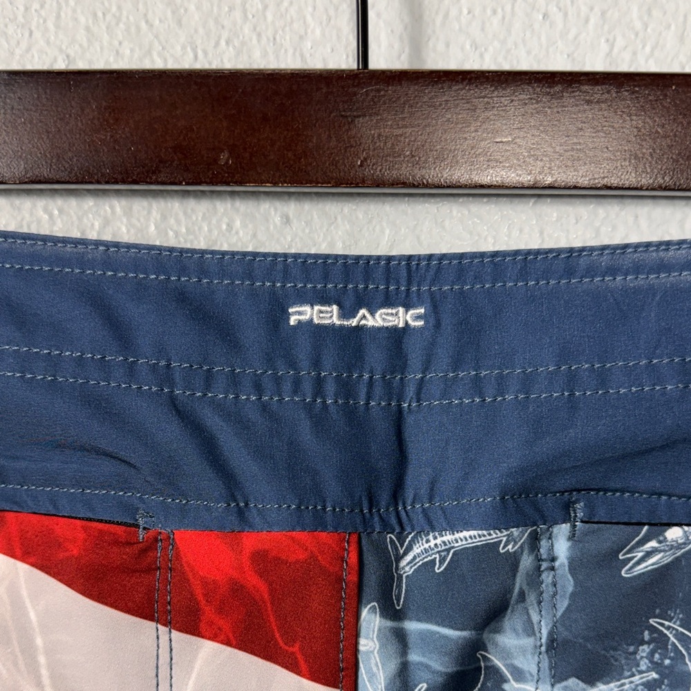 Pelagic Women's Moana American Flag Fishing Shorts - Picture 5 of 9